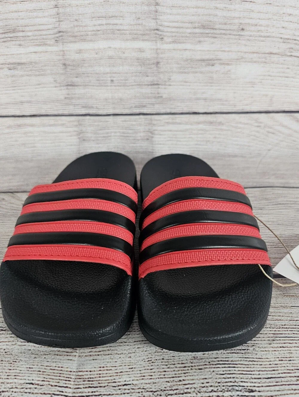 Adidas ADILETTE SHOWER K Unisex Kids Black Red Slides Sandals NEW